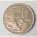 AUSTRALIA 1976 . TWENTY 20 CENTS COIN . ERROR . PLANCHET FLAW BEHIND QUEEN'S HEAD